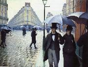 Gustave Caillebotte Paris, rain oil painting artist